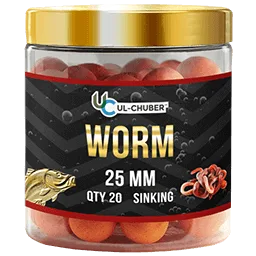 Worm Sinking Boilies Golden